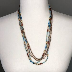 Premier Designs 5 strand Blue and Bronze Tone